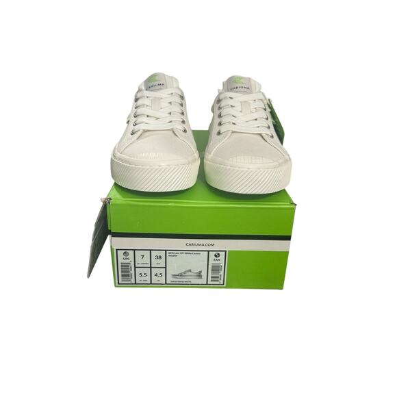 NIB! Cariuma OCA Low Off-White Canvas Sustainable Sneaker - Size 7 - Picture 13 of 13